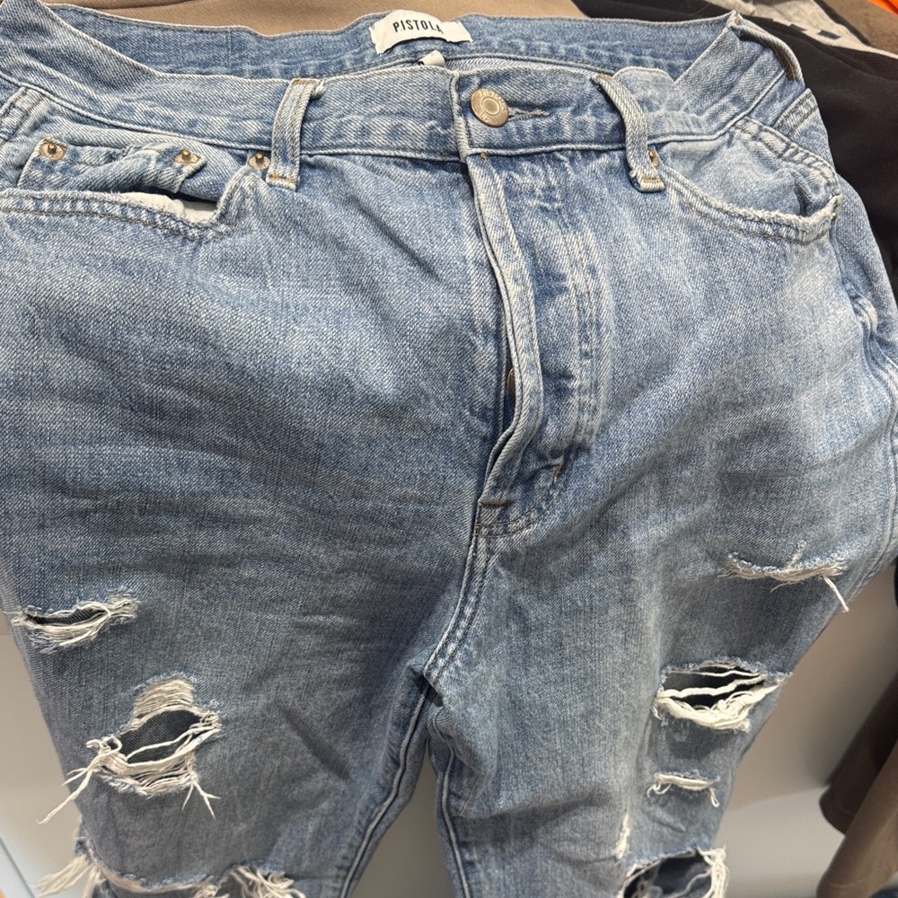 Pistola Light Blue Distressed Jeans